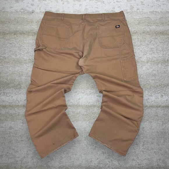 Vintage Y2K Dickies Carpenter Pants 34x30 Baggy Fit Camel Tan Canvas Dungarees